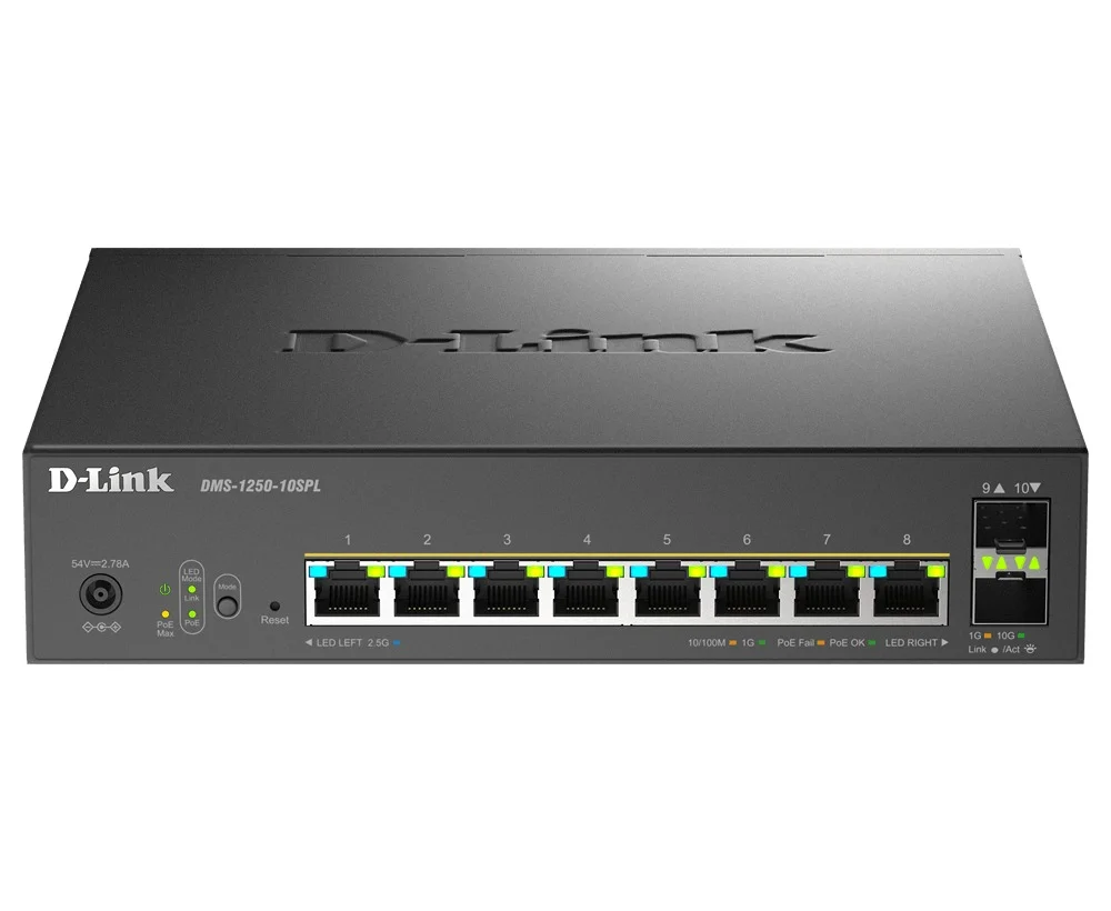 D-Link DMS-1250-10SPL/E 8x 2.5G PoE 2x 10G SFP+