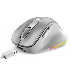 Genius Ergo 9000S Pro/Ergonomická/Optická/Pro praváky/2 400 DPI/USB+BT/Stříbrná - obrázek 3