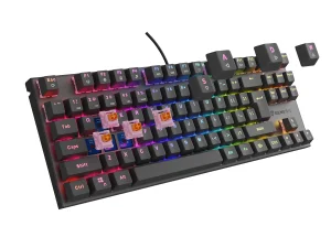 Genesis herní mechanická klávesnice THOR 303/TKL/RGB/Outemu Peach Silent/Drátová USB/US layout/Černá - obrázek 7