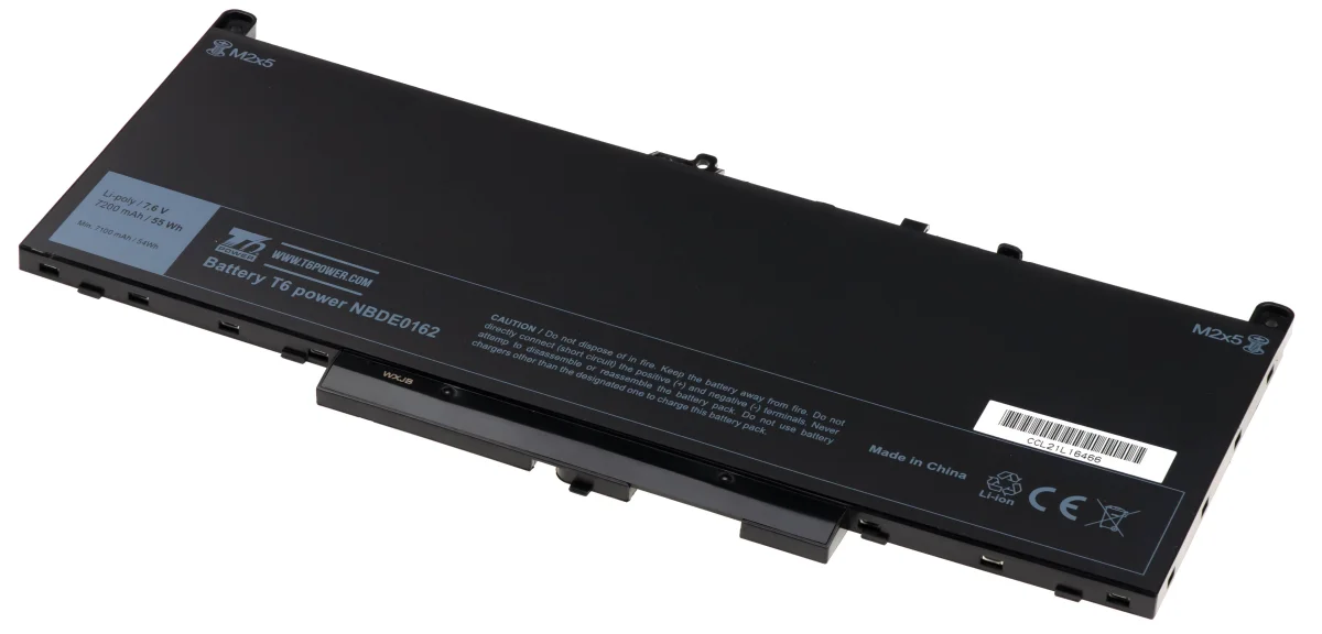 Baterie T6 Power pro Dell Latitude E7270, E7470, 12 E7270, 14 E7470, 7200mAh, 55Wh, 4cell, Li-pol
