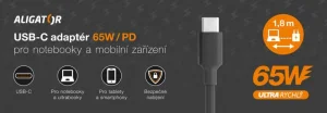 Aligator napájecí adaptér USB-C 65W Power Delivery - obrázek 6