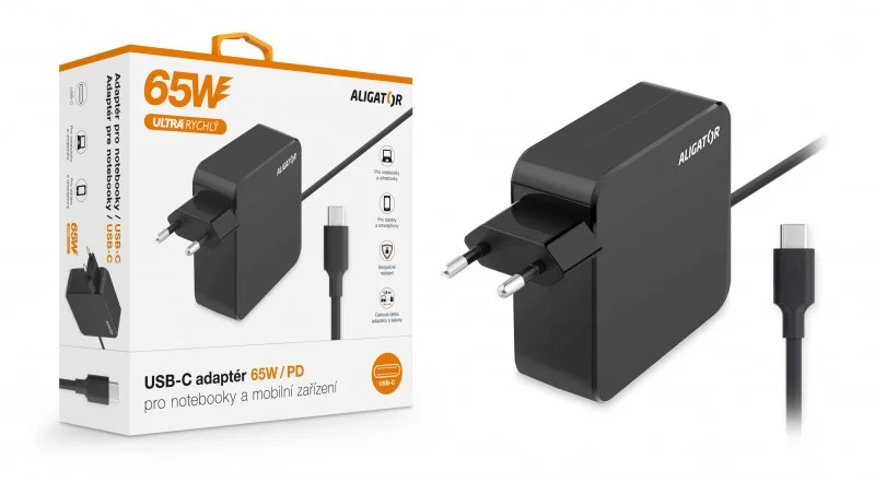 Aligator napájecí adaptér USB-C 65W Power Delivery