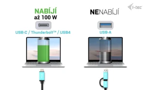 i-tec USB 3.0/USB-C/Thunderbolt Dual Display dokovací stanice PD 100W - obrázek 4