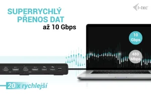 i-tec USB 3.0/USB-C/Thunderbolt Dual Display dokovací stanice PD 100W - obrázek 8