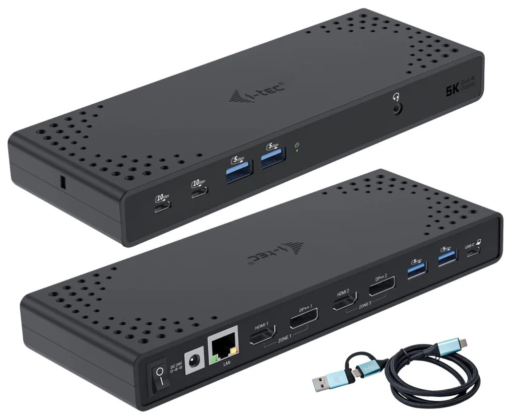 i-tec USB 3.0/USB-C/Thunderbolt Dual Display dokovací stanice PD 100W