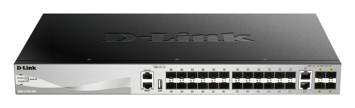 D-Link DGS-3130-30S L3 24x SFP 2x 10G RJ-45