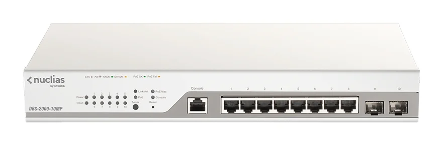 D-Link DBS-2000-10MP 10xGB PoE+ switch 2xSFP