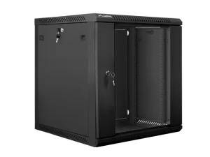 Nástěnný rack 19' 12U 600X600mm černý flat pack - obrázek 3