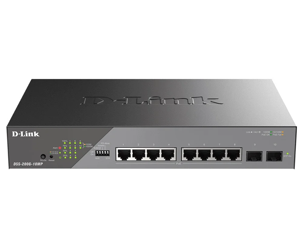 D-Link DSS-200G-10MP/E Gigabit PoE+ switch