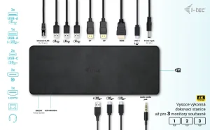 i-tec USB-C dokovací stanice Triple 4K Gen2 Pro 100W - obrázek 5