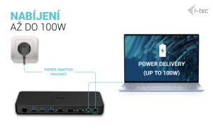 i-tec USB-C dokovací stanice Triple 4K Gen2 Pro 100W - obrázek 6
