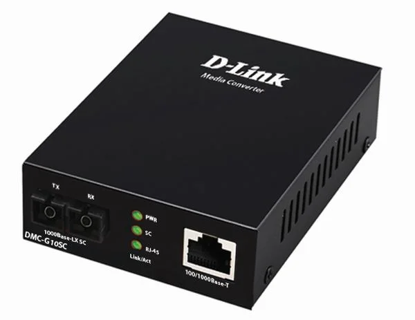 D-Link DMC-G10SC/E - 100/1000BaseT to 1000BaseLX (SC) Single-mode Media Converter (10 km)