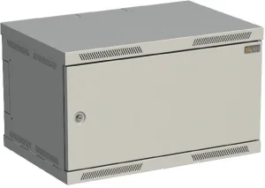 Rozvaděč nástěnný SENSA 6U 400mm, dveře plech, RAL 7035, SENSA-6U-64-21-G
