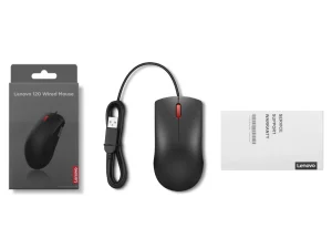 Lenovo 120/Kancelářská/Optická/1 600 DPI/Drátová USB/Černá - obrázek 3