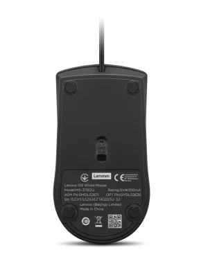 Lenovo 120/Kancelářská/Optická/1 600 DPI/Drátová USB/Černá - obrázek 6