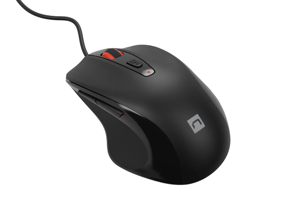 Natec optická myš PIGEON 2/4 000 DPI/Kancelářská/Optická/4 000 DPI/Drátová USB/Černá