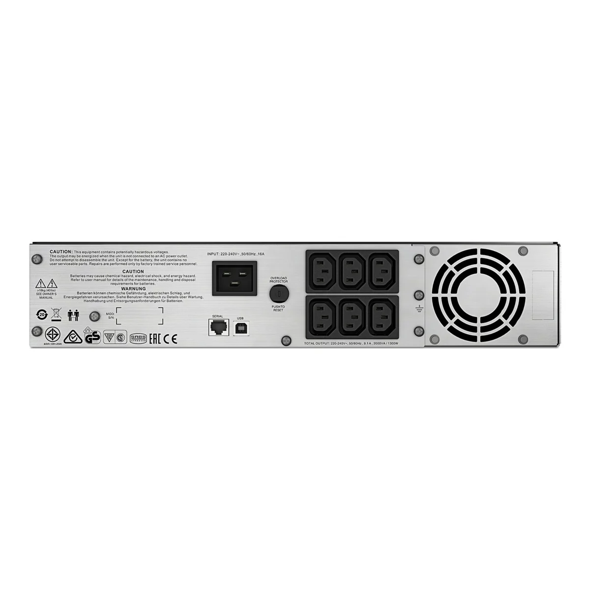 APC Smart-UPS C 2000VA LCD RM 2U 230V