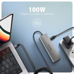 AXAGON HMC-5H, USB 5Gbps hub, 3x USB-A, HDMI 4k/30Hz, PD 100W, kabel USB-C 100cm - obrázek 5