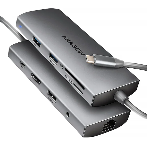 AXAGON HMC-8HLSA USB hub, HDMI 4K, Ethernet, SD, PD