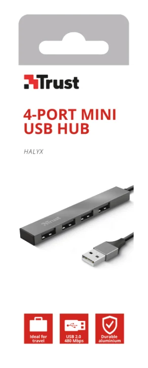 TRUST HALYX 4-PORT MINI USB HUB - obrázek 4