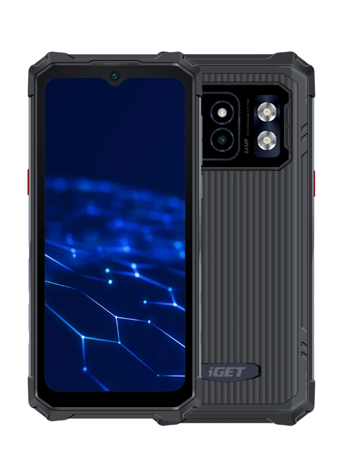 IGET STAR T2 Android 8GB Black - odolný mobilní telefon