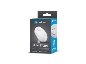 Myš Natec STORK/Kancelářská/Optická/1 600 DPI/Bezdrátová USB/Bílá - obrázek 9
