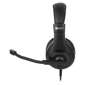 Sluchátka k PC C-TECH MHS-05U, USB černá - obrázek 4