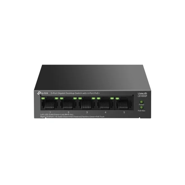 TP-Link LS105GP 5x Gigabit, 4x POE+