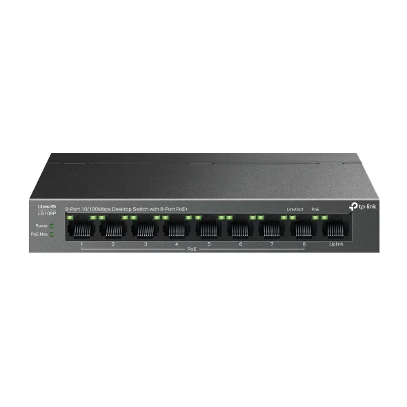 TP-Link LS109P 9port 10/100 switch 8xPoE+