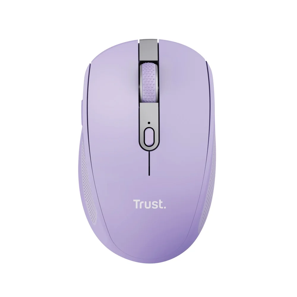 Trust Ozaa/Kancelářská/Optická/Pro praváky/3 200 DPI/USB+BT/Fialová