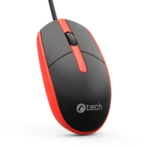 Myš C-TECH WM-10, černočervená, USB - obrázek 3