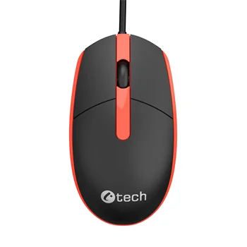 Myš C-TECH WM-10, černočervená, USB