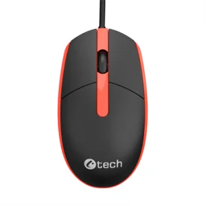 Myš C-TECH WM-10, černočervená, USB