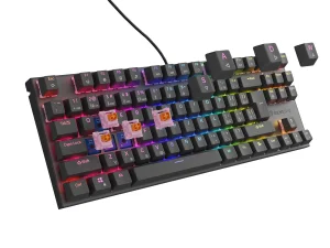 Genesis tichá herní klávesnice THOR 303/TKL/RGB/Outemu Peach/Drátová USB/CZ-SK layout/Černá - obrázek 3