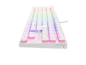 Genesis tichá herní klávesnice THOR 303/TKL/RGB/Outemu Peach Silent/Drátová USB/US layout/Bílá - obrázek 2