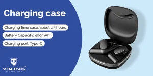 Bezdrátová Bluetooth sluchátka Viking V49/BT/Bezdrát/Černá - obrázek 7