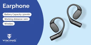 Bezdrátová Bluetooth sluchátka Viking V49/BT/Bezdrát/Černá - obrázek 8