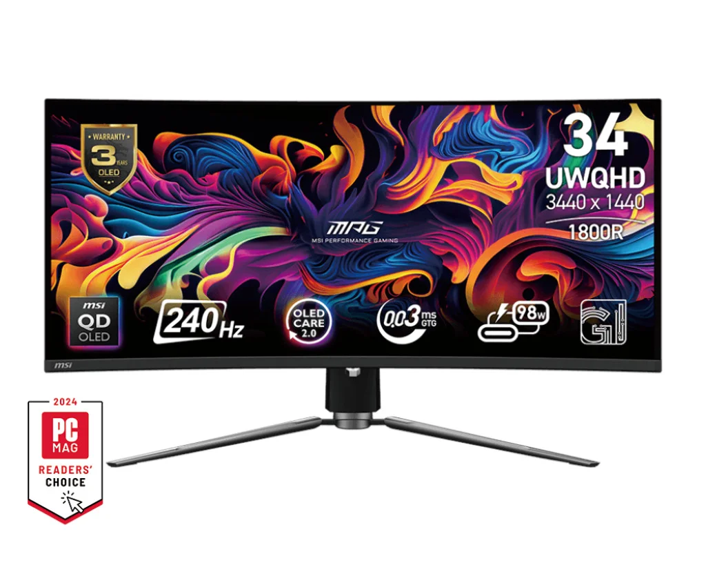 MSI MPG 341CQPX 34,2" QD-OLED wQHD 240Hz 0,03ms