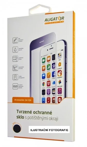 Aligator ochranné sklo PRINT Samsung A40, černá