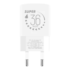 OBAL:ME GaN Cestovní Nabíječka USB-A + USB-C 36W White - obrázek 3