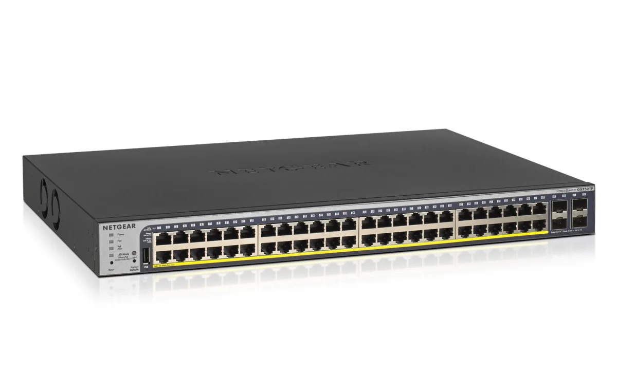 NETGEAR GS752TP - 48x GB PoE+ Smart Switch, 4 SFP