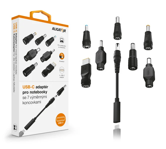ALIGATOR univerzální USB-C adaptér pro notebook 7 konektorů