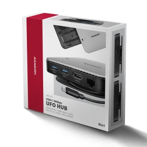 AXAGON HMC-UFO USB hub 10Gbps HDMI 4K RJ-45 M.2 - obrázek 4