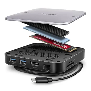 AXAGON HMC-UFO USB hub 10Gbps HDMI 4K RJ-45 M.2