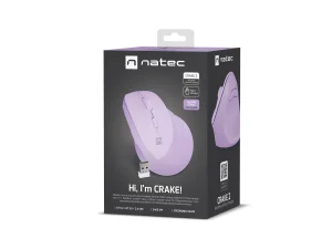 Bezdrátová vertikální myš Natec CRAKE 2/Optická/2 400 DPI/USB+BT/Levan/Vertikální/Optická/Pro pravák - obrázek 3