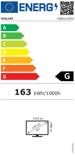 55" LED Philips 55BDL3305X-FHD,IPS,500cd,UN,24/7 - obrázek 2