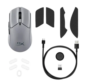 HyperX Pulsefire Haste 2 Pro/Herní/Optická/Pro praváky/26 000 DPI/USB+BT/Šedá - obrázek 3