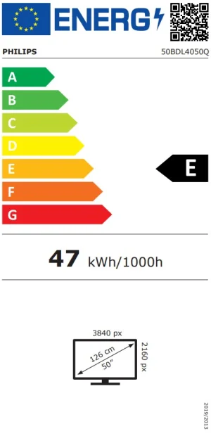 50" D-LED Philips 50BDL4050Q-UHD,500,AN,24/7 - obrázek 2