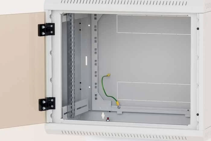 Nástěnný rack jednodílný 12U (š)600x(h)595 perforované dveře