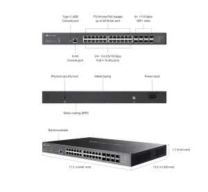TP-Link SX3832MPP switch 32x10G, 24xPoE++ - obrázek 4
